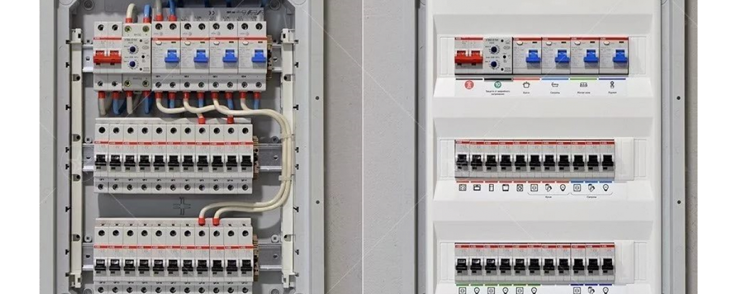 Сборка электрощита, автоматы защиты